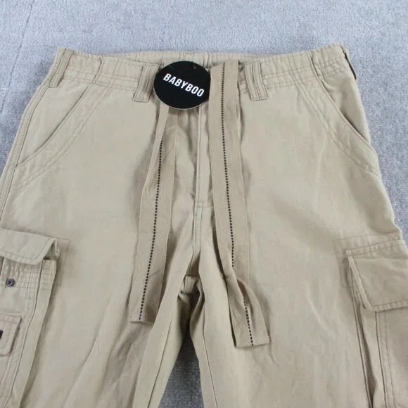 Baby Boo Fashion Cargo Pants Womens XS Sand Brown Tinashe Utility Baggy Relaxed - Picture 3 of 14